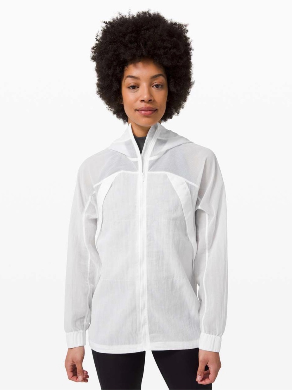 lululemon athletica White Lightweight Hooded Jacket